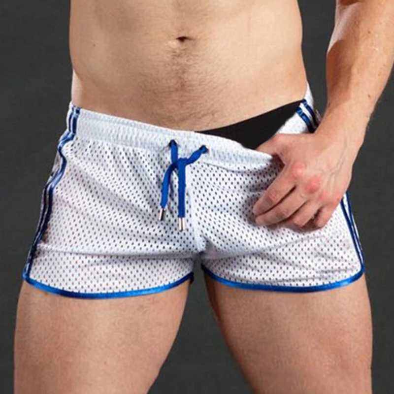 Quick Drying Sports Shorts For Men Fitness Training Gym Casual Mesh Breathable Soft Beach Trunks Short Pants Clothing M250304