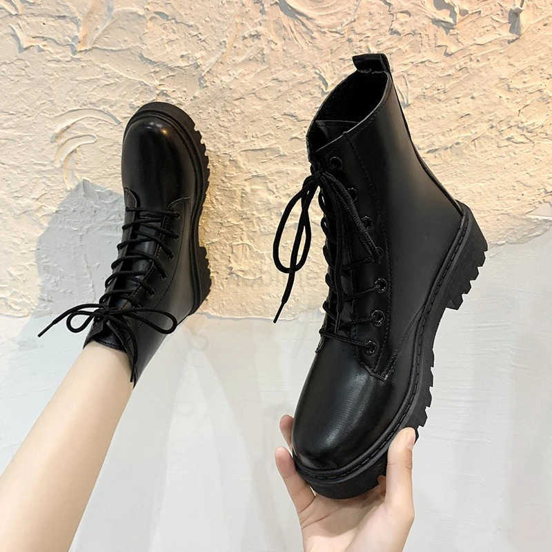 New Style Round Toe Square Heel Cross Strap Fionable Wens Shoes Casual and Cfortable Plus Veet Warm Short Boots Z250304