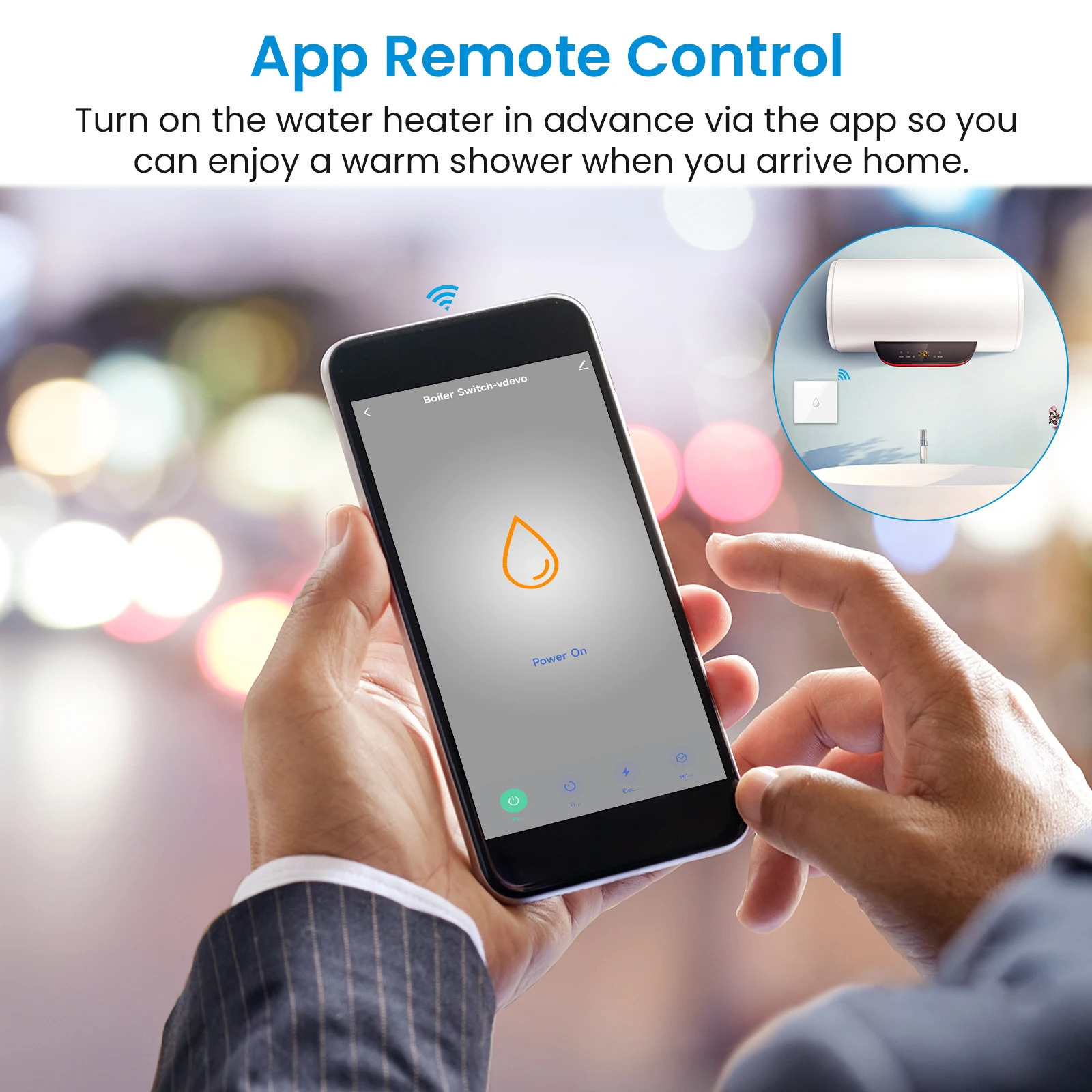 LoraTap WiFi Boiler Water Heater EU US IL Switch Tuya Smart Life App Remote Control Energy Monitoring Voice Google Home Alexa 250303
