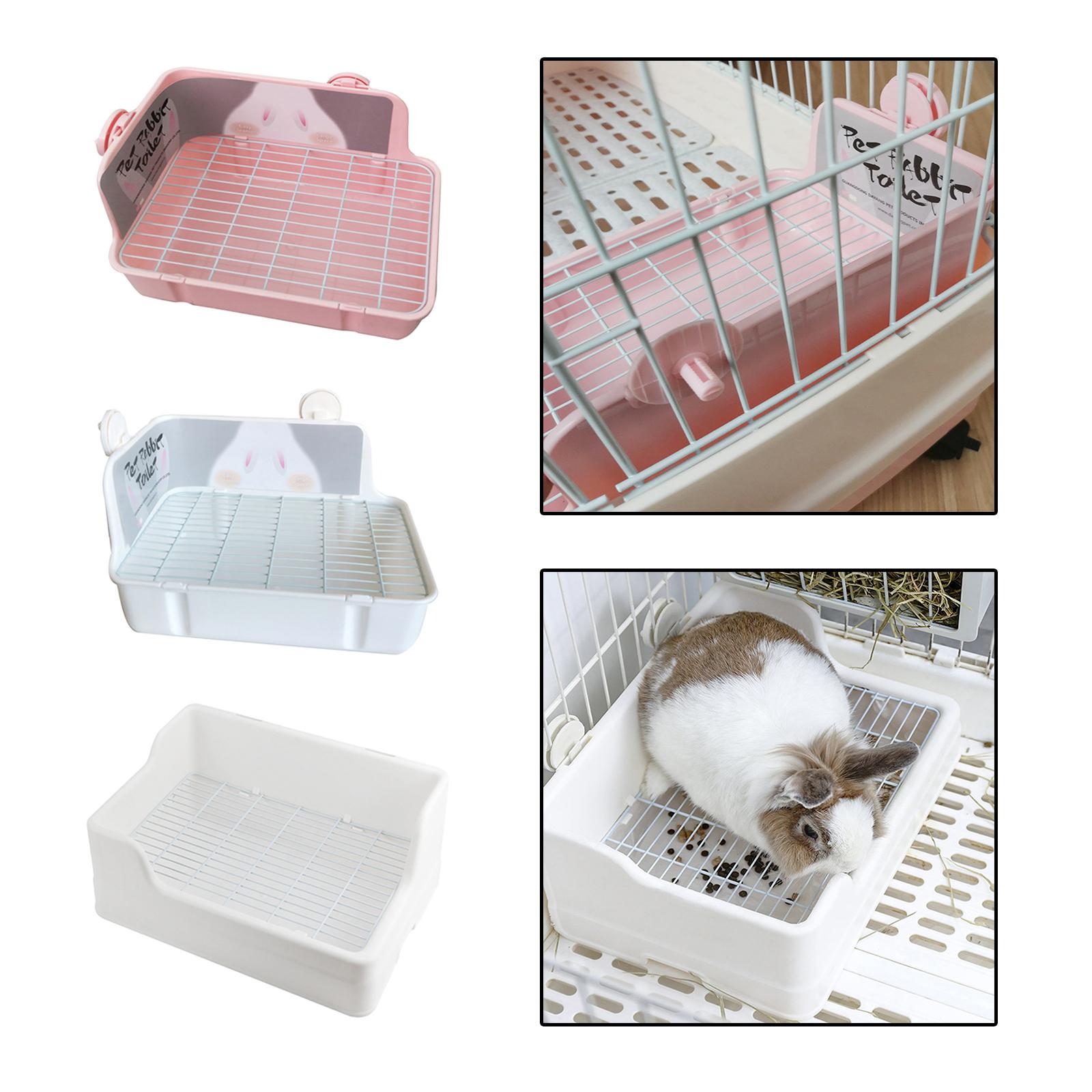 Rabbit Litter Box Pet Toilet Small Animal Squirrel Potty Trainer Corner Tray