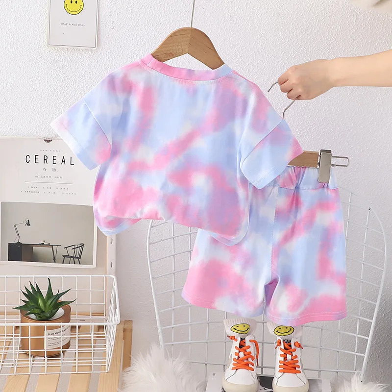 Toddler Summer Boutique Outfits for Kids Baby 9 To 12 Months Short Sleeve T-shirts and Shorts Girls and Boys Infant Clothes 250304