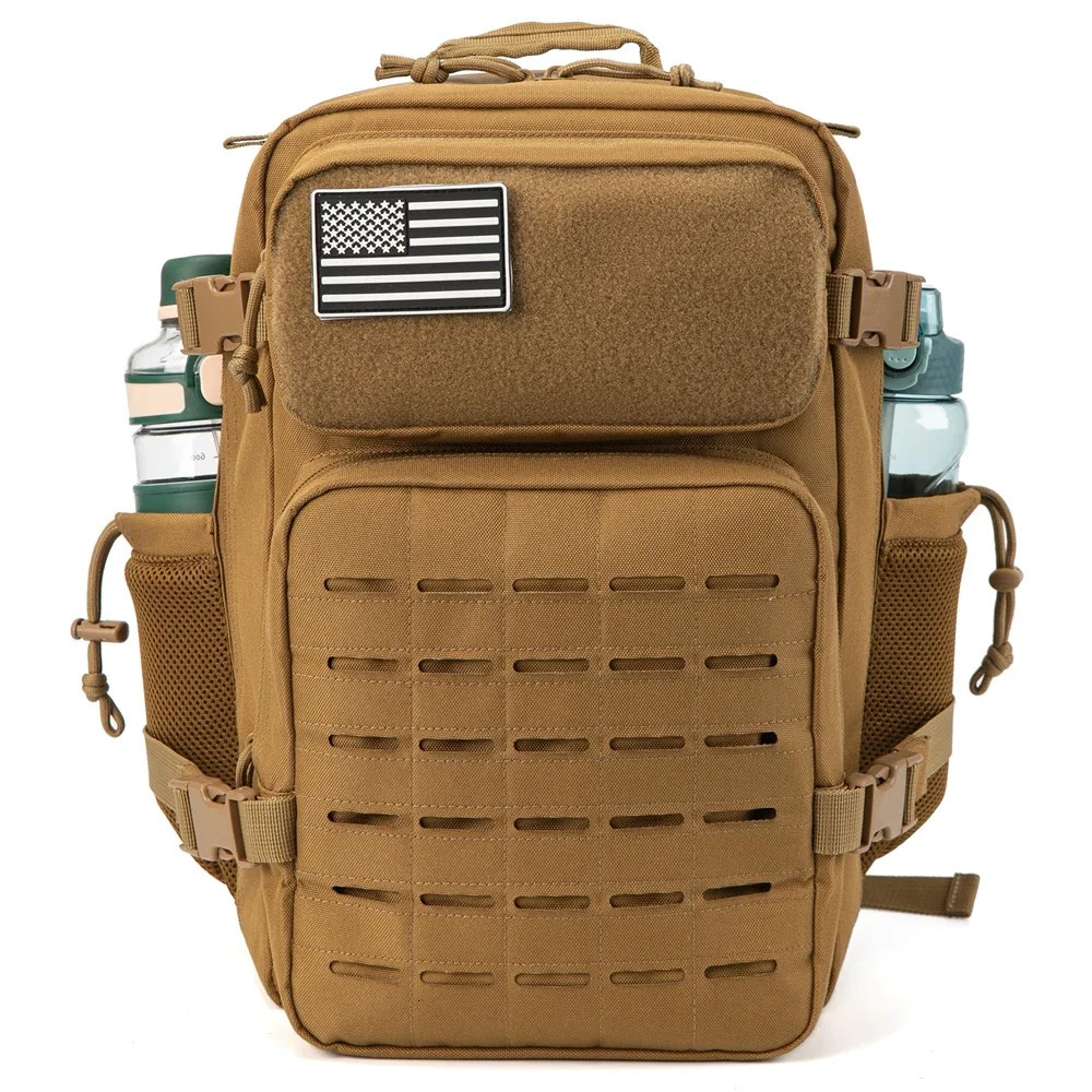 Ship from US 25L tactical backpack suitable for mens and womens hiking backpacks with bottle rack gym camping equipment 250304FBB