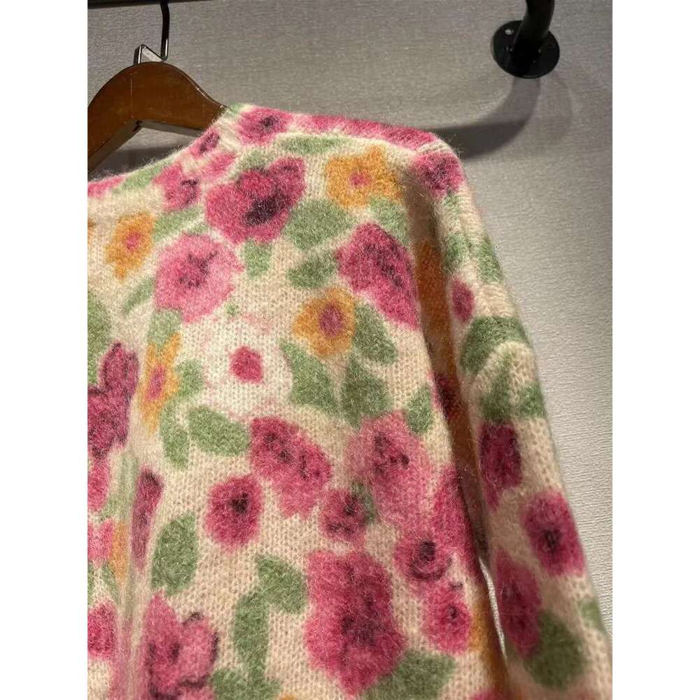 Women's Wool And Mohair Blend Ral Sweater Autumn Winter Pullover Long Sleeve Female O-Neck Jumper