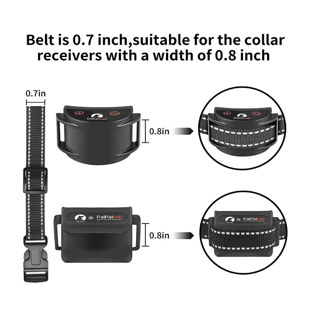 PaiPaitek 1Pcs Replacement Shock Collar,Adjustable Dog Collar with Quick Release Buckle Nylon Collar for Small Medium Large Dog