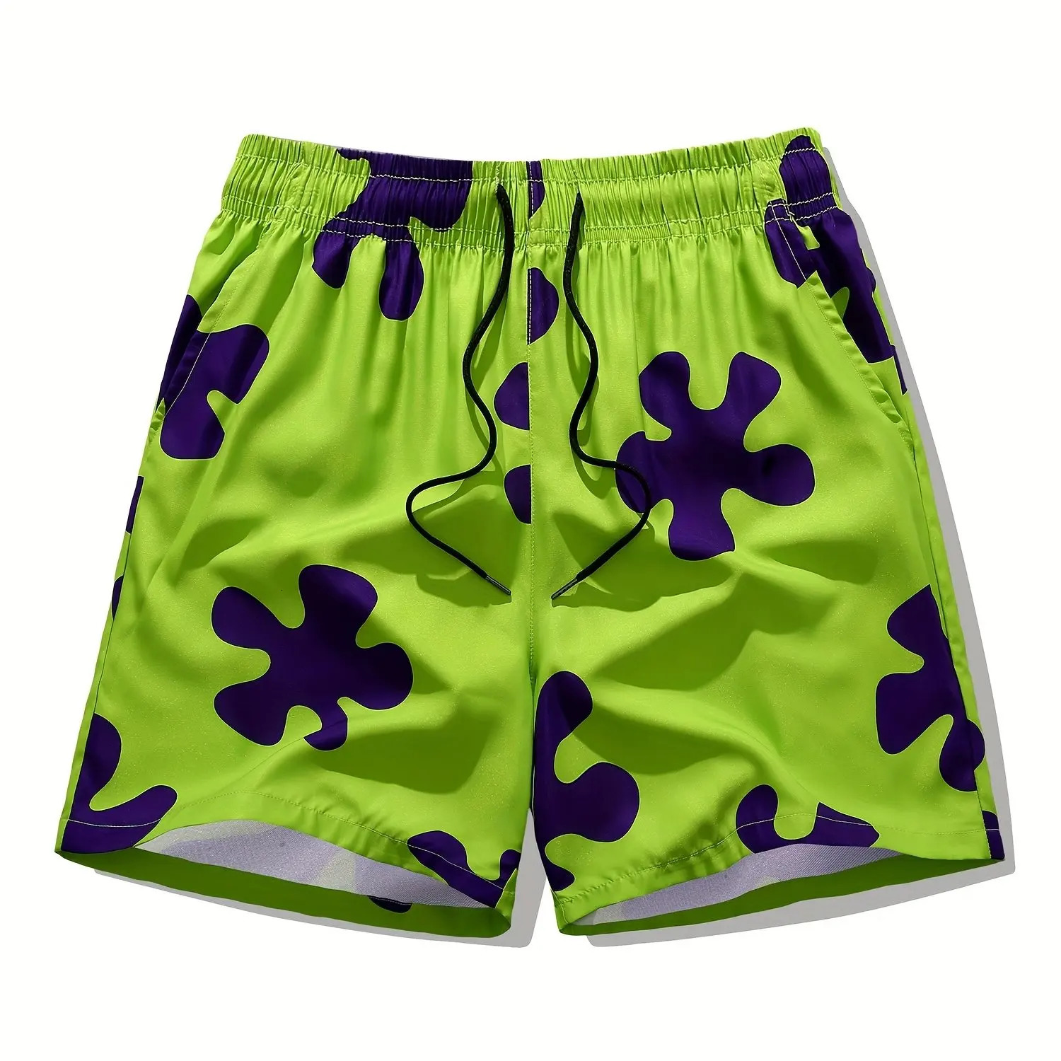 2024 Summer Fashion Mens Swimwear Shorts Print Beach wear Men Women Breathable Sport Short Drawstring Trunk Quick Dry 250224