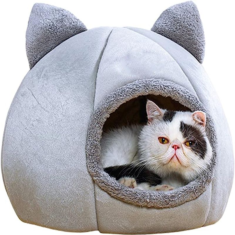 Deep Sleep Comfort In Winter Cat Bed Iittle Mat Basket Small Dog House Products Pets Tent Cozy Cave Nest Indoor Cama Gato
