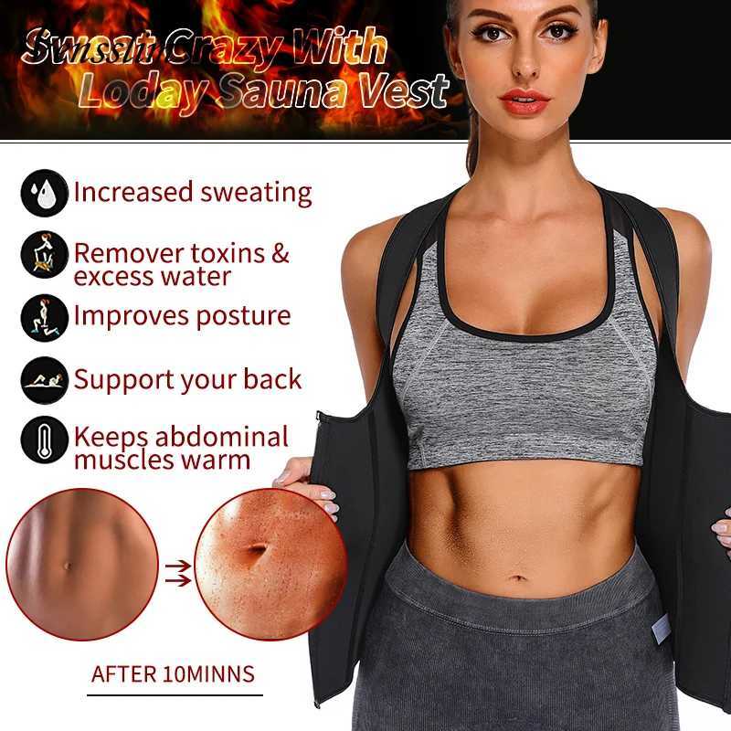 Womens Waist Trainer Vest Body Shaper Neoprene Sauna Sweat Suit Slimming Sheath Workout Corset Top Shapewear Fitness Trimmer BeltXJ250304