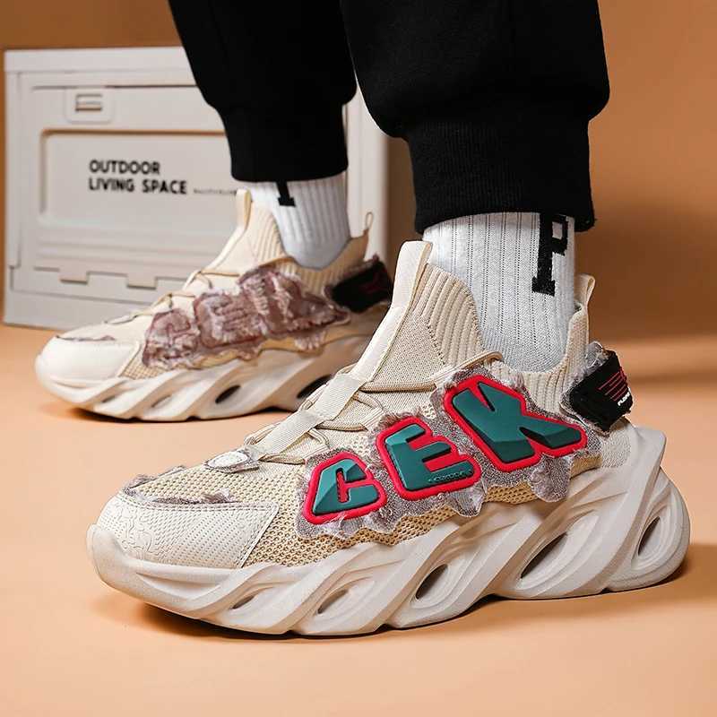 Cfy Slip-on Sneakers Fashion Blade Sport Jogging Shoes Unisex Mesh Breathable Leisure Running Shoes Designer High Street Style Z250304