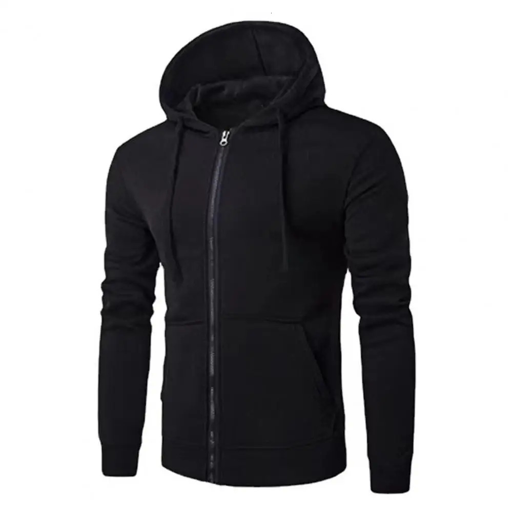 Autumn mens sportswear long sleeved jacket hooded sweatshirt zipper clre 250304