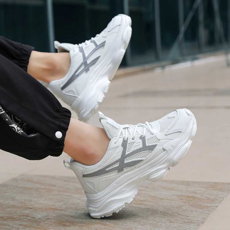 Summer Mesh Men Sneakers Elevator Shoes Breathable Sports Heightening Shoes For Man 8CM 6CM Thick Sole Casual Height Shoes Male Z250225