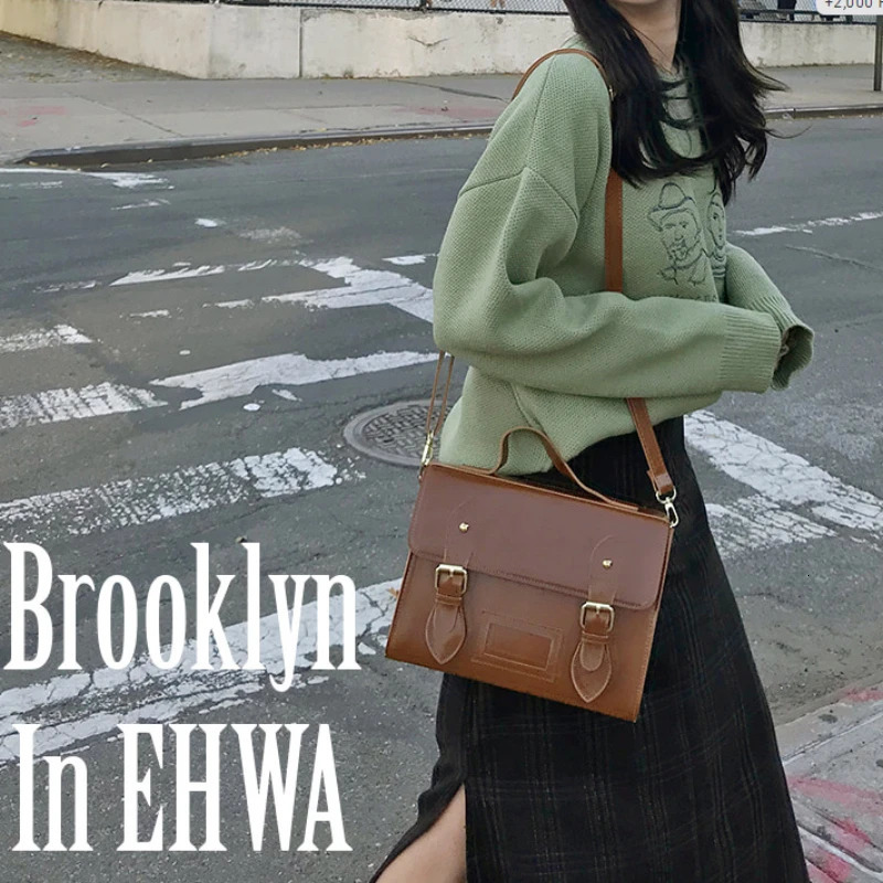 Korean Spring/Summer Cross Shoulder Bag Academy Style Womens Handbag Retro Oil Leather Bag Womens Handbag 250303