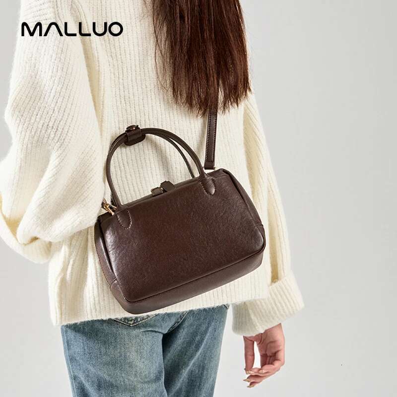 Natural Cow Genuine Leather Handbags Women High Quality Shoulder Bag Female Fashion Retro Designer Cowhide Crossbody Bags