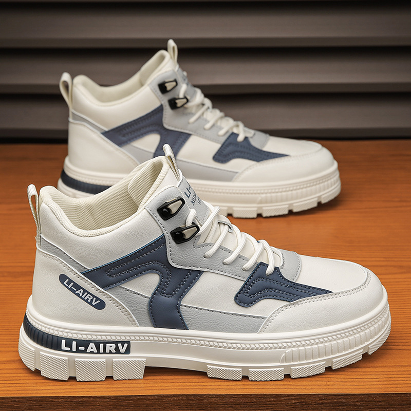 Martin Boots Men s Spring And Summer 2025 Designer New High Top New Trend Outdoor Casual White And Black Mid Top Thick Soled Short Boots