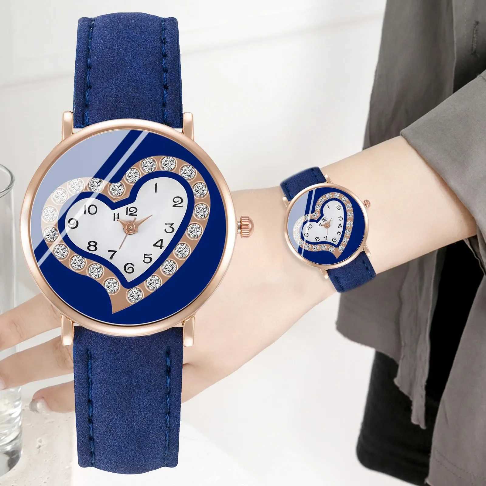 2024 New Ladies Leather Str Analog Quartz Fashion Temperament Ladies Watches Womens Wrist Relogios FemininoXJ250304