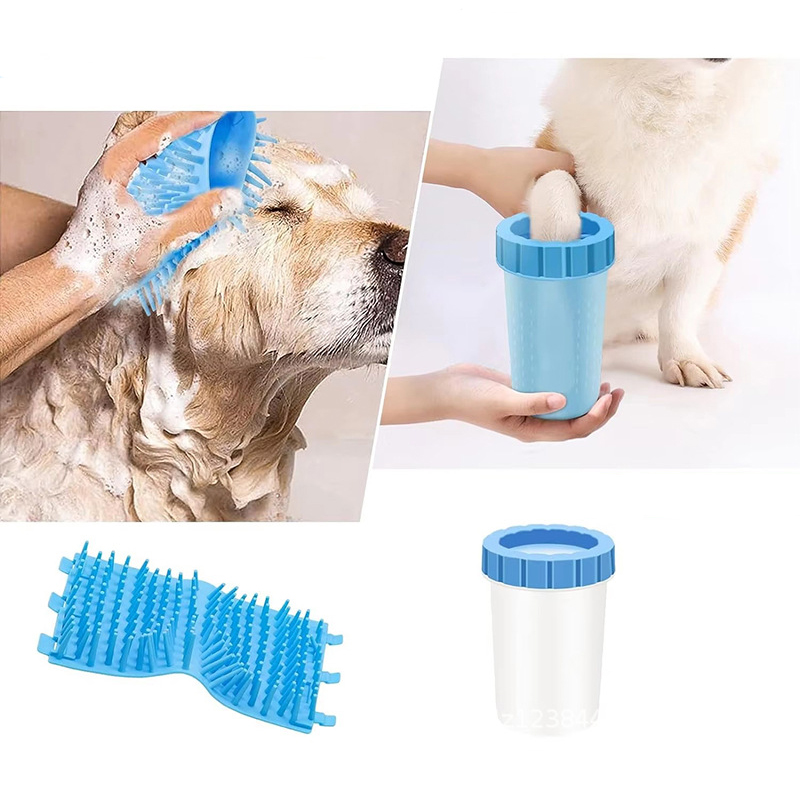 2025 new Soft Silicone Pet Washing Cup For Cats & Dogs, Cleaner, Portable Dog Paw Cleaning Bucket Accessories