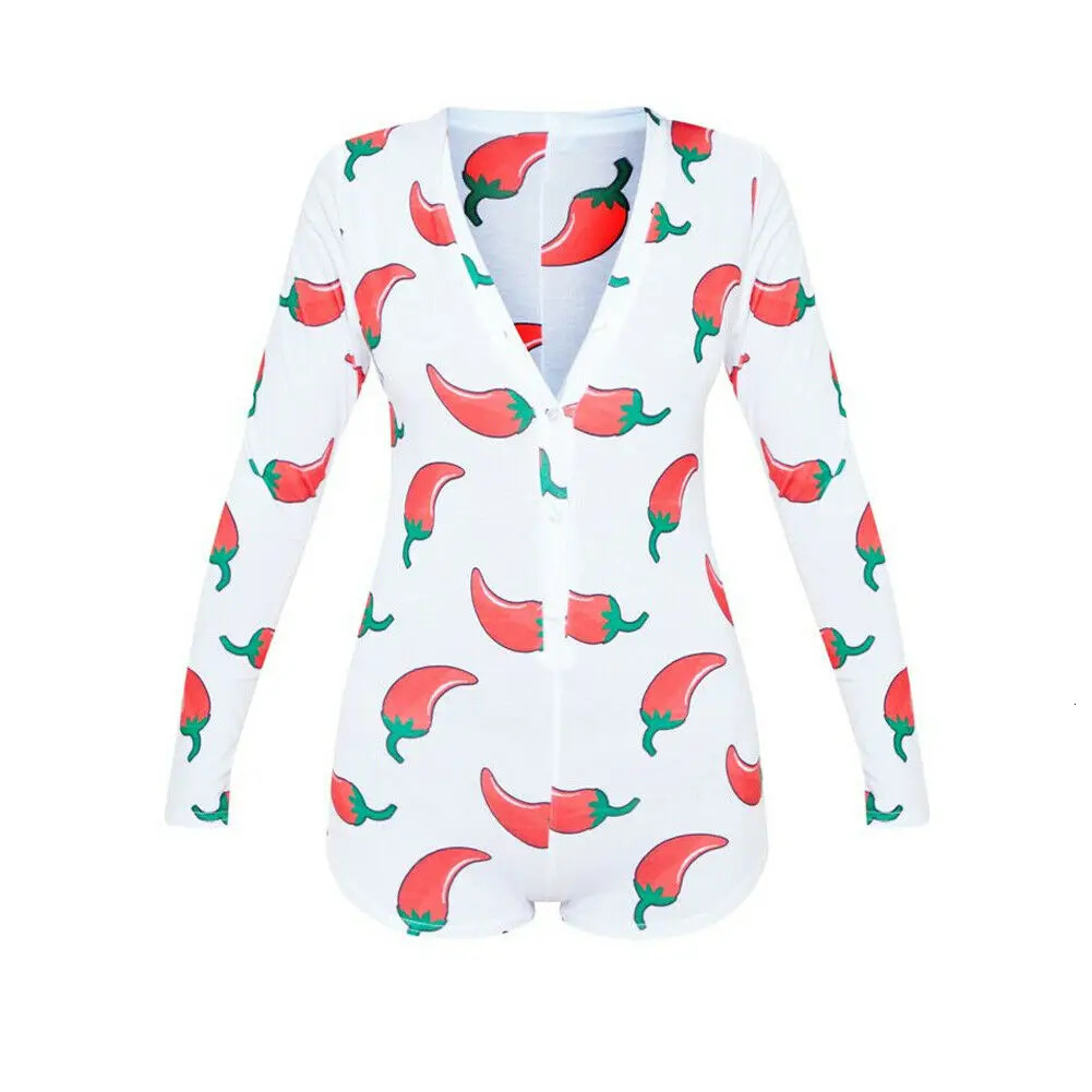 Sexy Fashion Women Bodysuits Long Sleeve Deep V Neck Bodycon Stretch Leotard Button Shorts Romper Jumpsuits Pajamas Overalls 250303