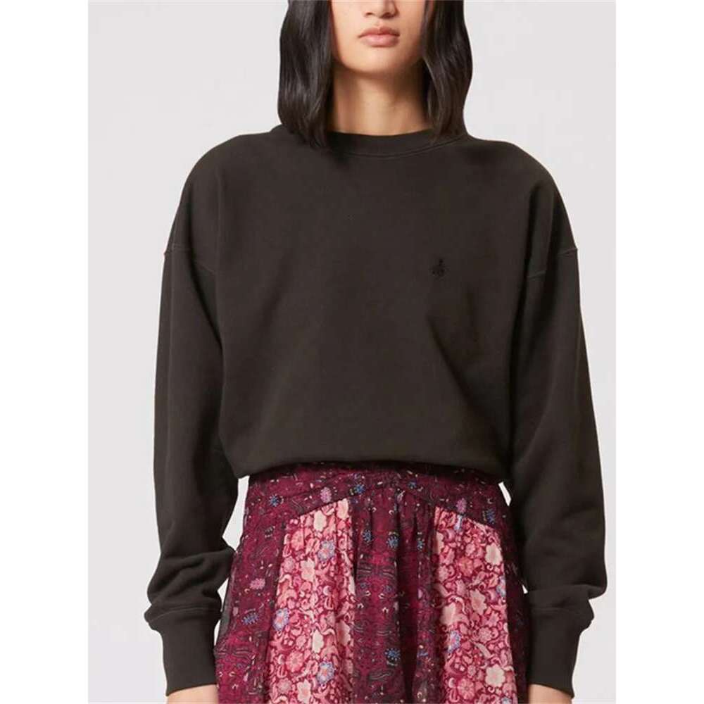 Clearance Price Women's Sweatshirt Contrast Color Letter Print Long Sleeve Ladies Round Neck Cotton Pullover Tops