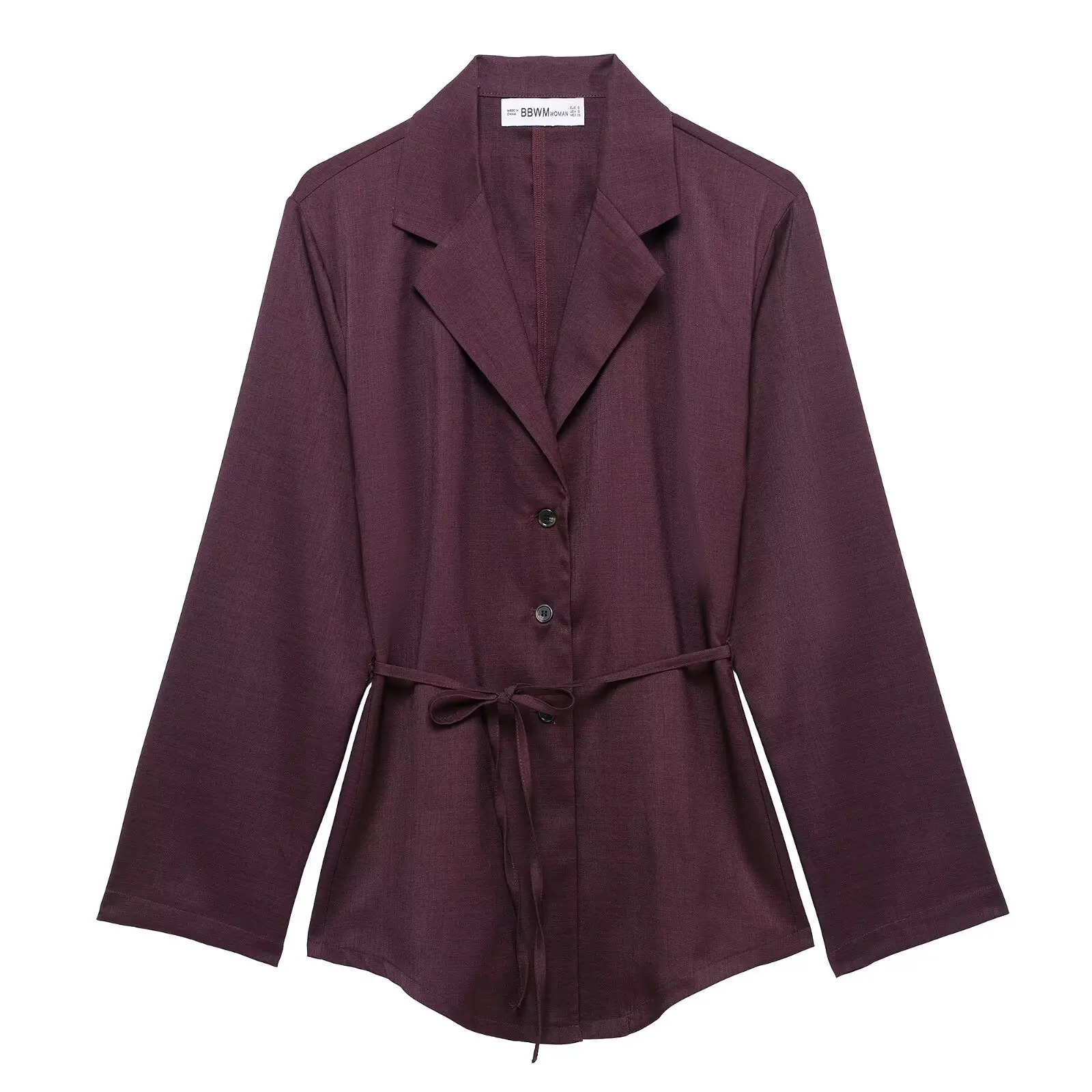 TRAF Women Suit Pants Set Spring 2 Piece Loose Belt Button Casual Blazer Wide Leg Pleated Trousers Female 250225
