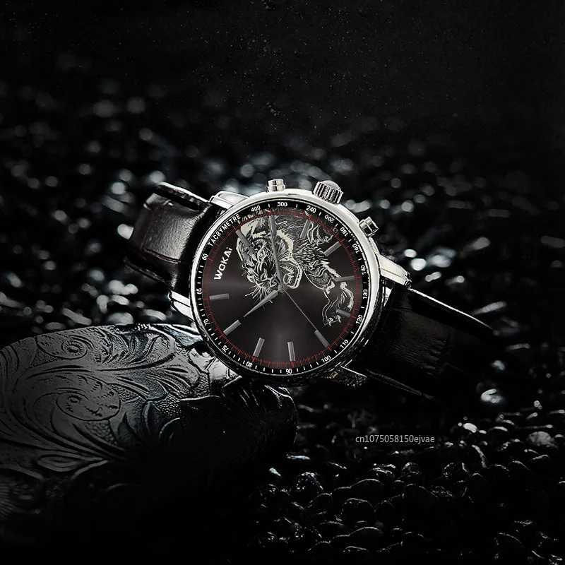 Casual Belt Mens Fashion Tiger Men Wristbands Casual Leather Band Quartz is LuxuryXJ250304