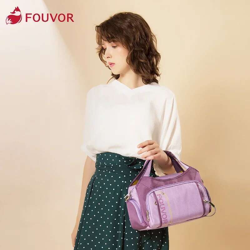 Fouvor Multi-Pockets For Women Shoulder 2024 New Fashion Nylon Crossbody Messenger Bags Designer Tote Bag 2386-05
