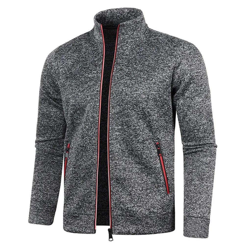 Mens Zipper Jackets Standing Collar Sweatshirt Outdoor Streetwear Casual Coat Long Sleeve Coats Clothing M4XL 250304