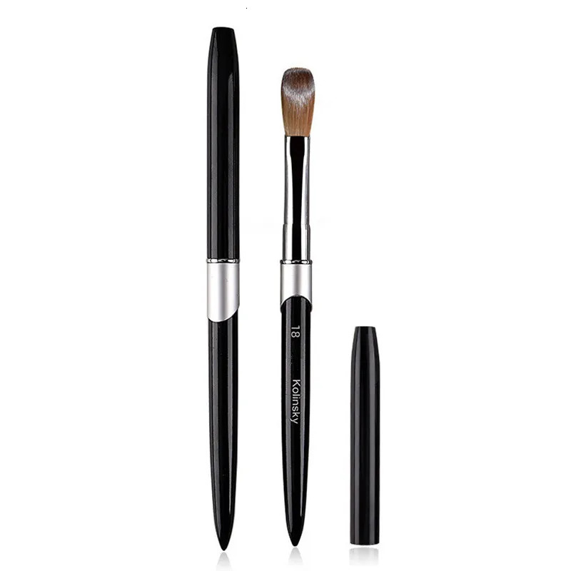 1PC nail brush Kolinsky Sable acrylic brush UV gel carving brush Liquid powder DIY nail painting 250304