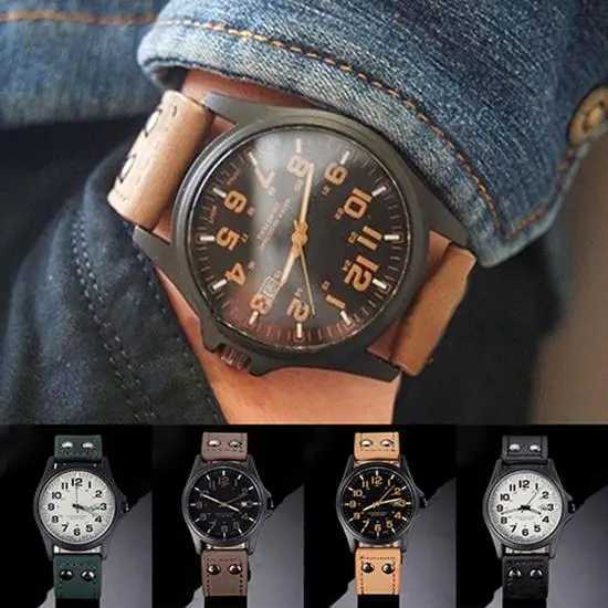 Mens date Arabic numeral dial artificial leather strap sports quartz watch relogio erkek saatiXJ250304