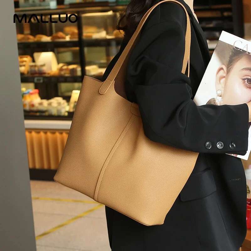 Genuine Leather Designer Large Capacity Fashionable Casual Shoulder Bag Commuting Work Handbag For Women Office