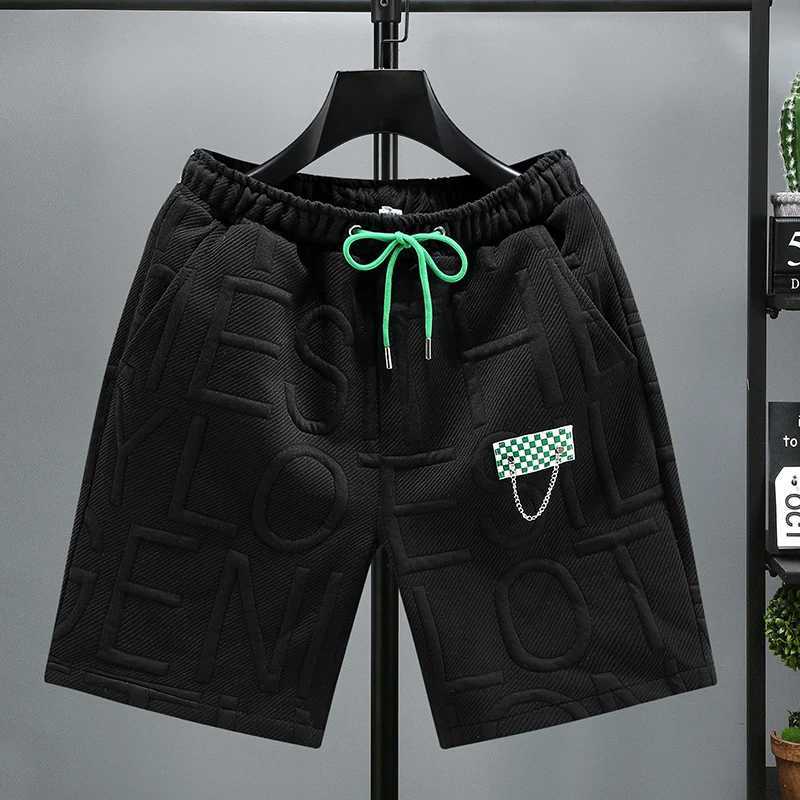 New Fashion Knitted Shorts for Men Comfortable Elastic Waist Clothing Mens Breathable Shorts Size Up M250415