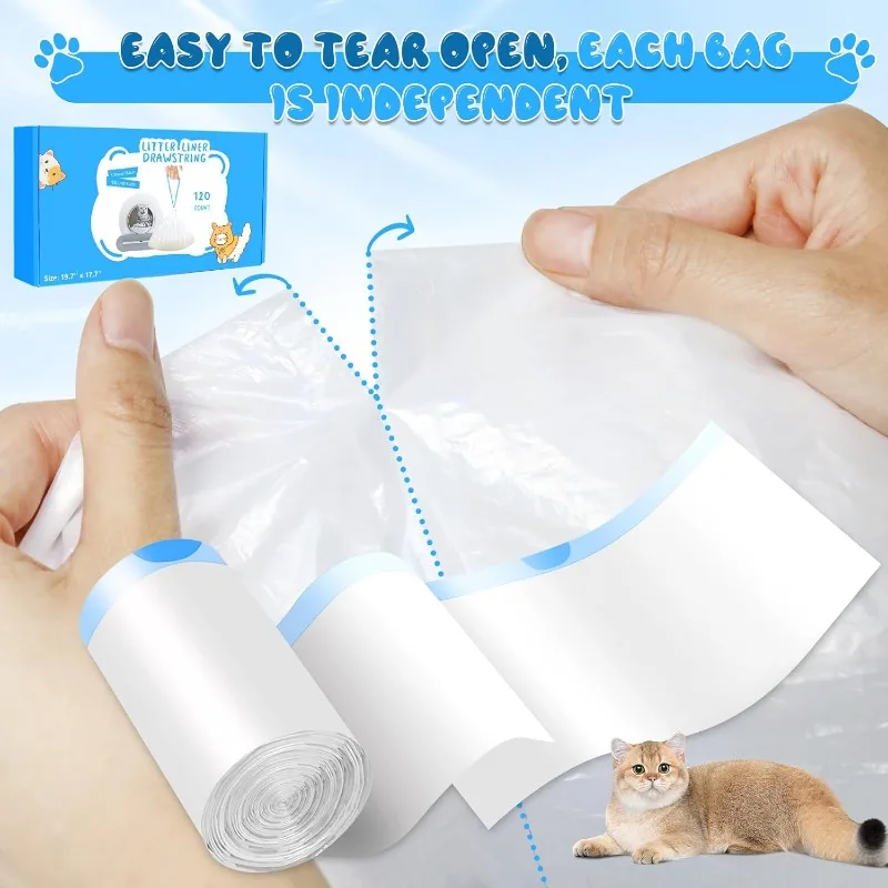 Extra-Thick Cat Litter Bags for Automatic Litter Box Cat Litter Box Liners for MeoWant/catlink/Tonepie Katzentoilette Müllbeutel