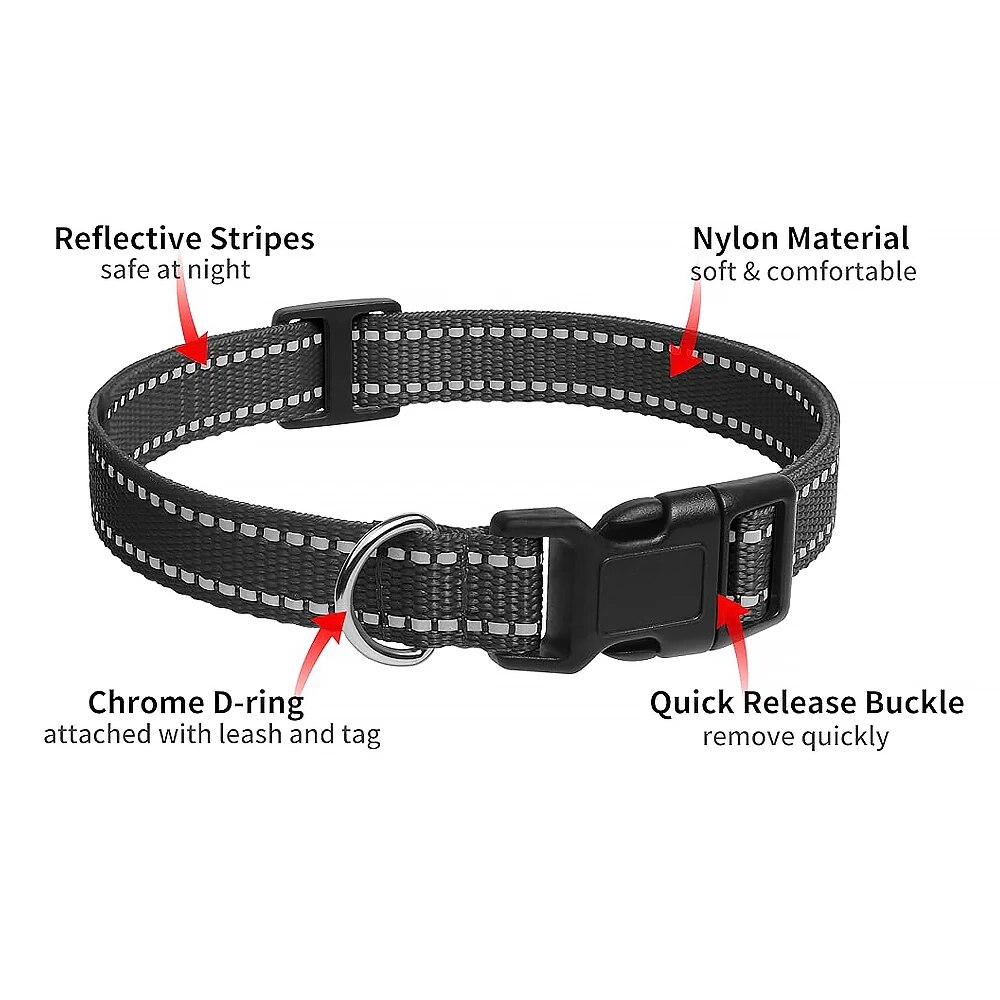 PaiPaitek 1Pcs Replacement Shock Collar,Adjustable Dog Collar with Quick Release Buckle Nylon Collar for Small Medium Large Dog