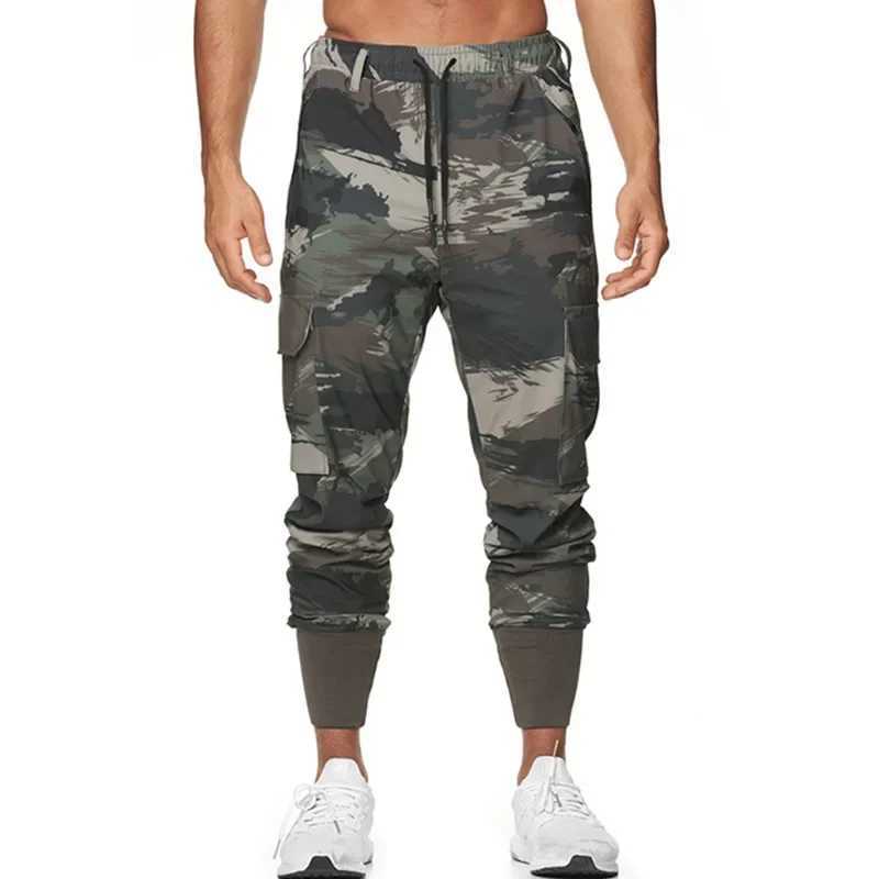 Mens Camouflage Casual Cargo Pants Gym Fitness Jogger Running Exercise Pants Mens Quick Drying Fitness Tracking PantsXJ250303