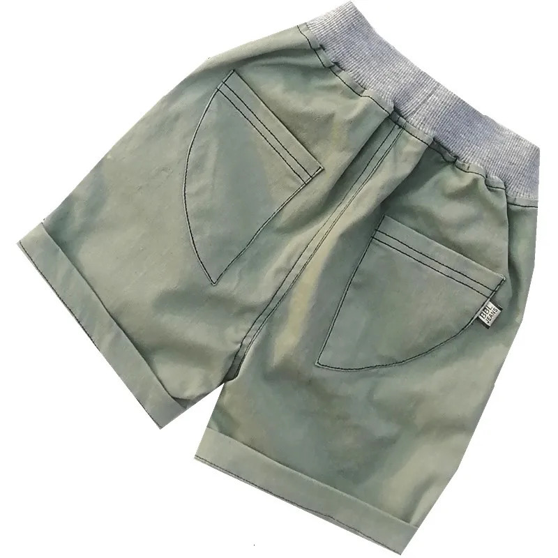Summer fashion boys soft denim pocket shorts jeans girls casual Trouser childrens clothing diagonal 110 250303