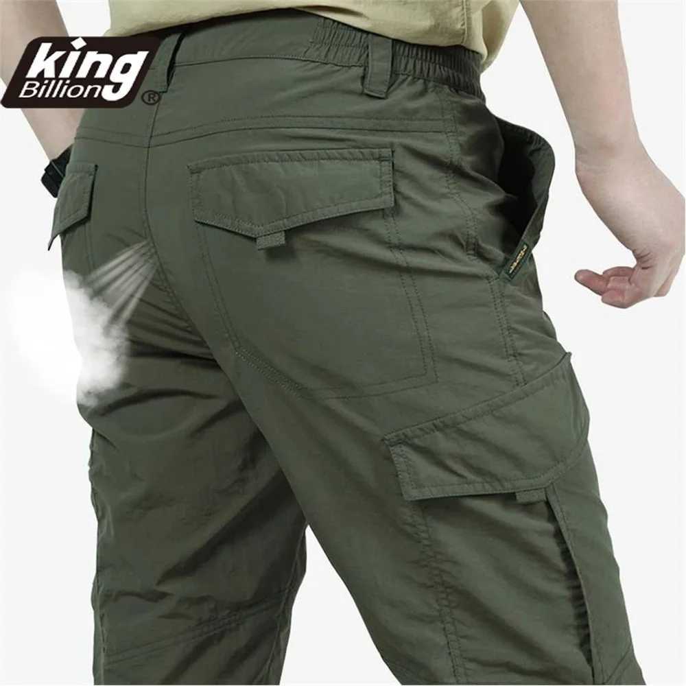 KB Mens Lightweight Tactical Pants Breathable Summer Casual Army Military Long Trousers Male Waterproof Quick Dry Cargo PantsXJ250303
