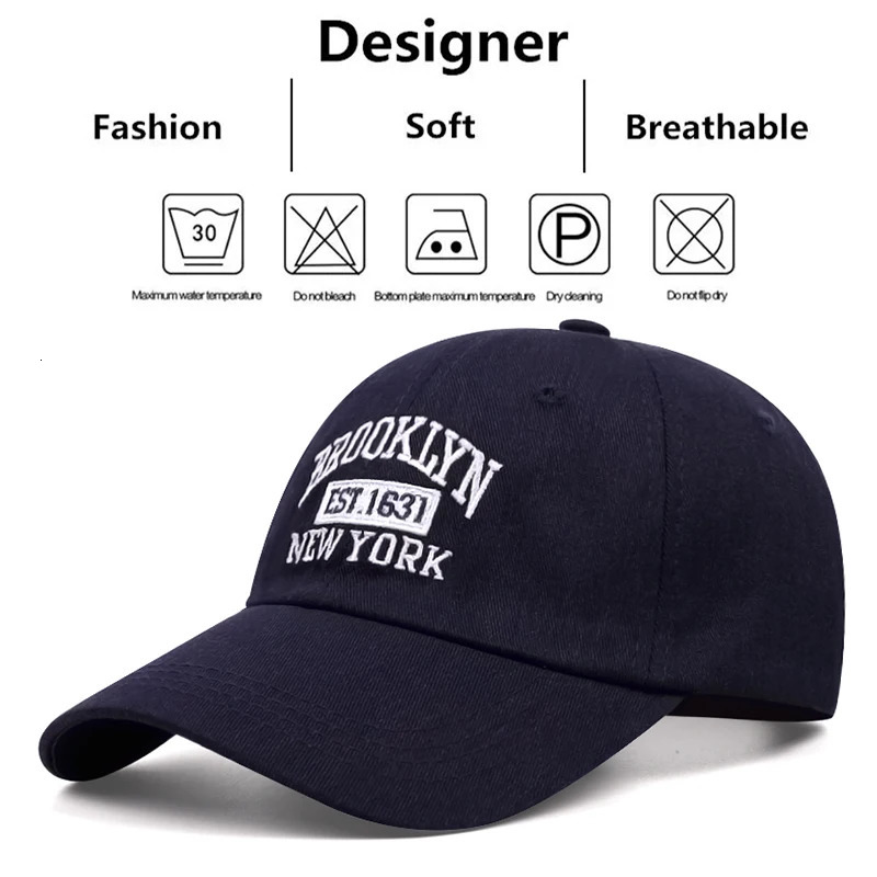 BROOKLYN 1631 Letter Embroidered Baseball Cap Adult Adjustable Fashion Hip Hop Sports Leisure Caps Trucker Sunshade Cowboy Hat 250228