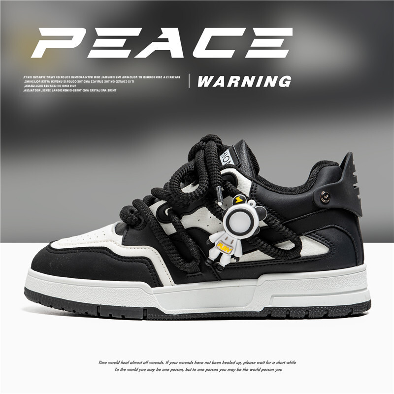 2025 Spring/summer New Korean Edition Light Luxury Skateboarding Sneakers Student Personalized Design Fashion Casual Men's Shoes White Shoes Men&