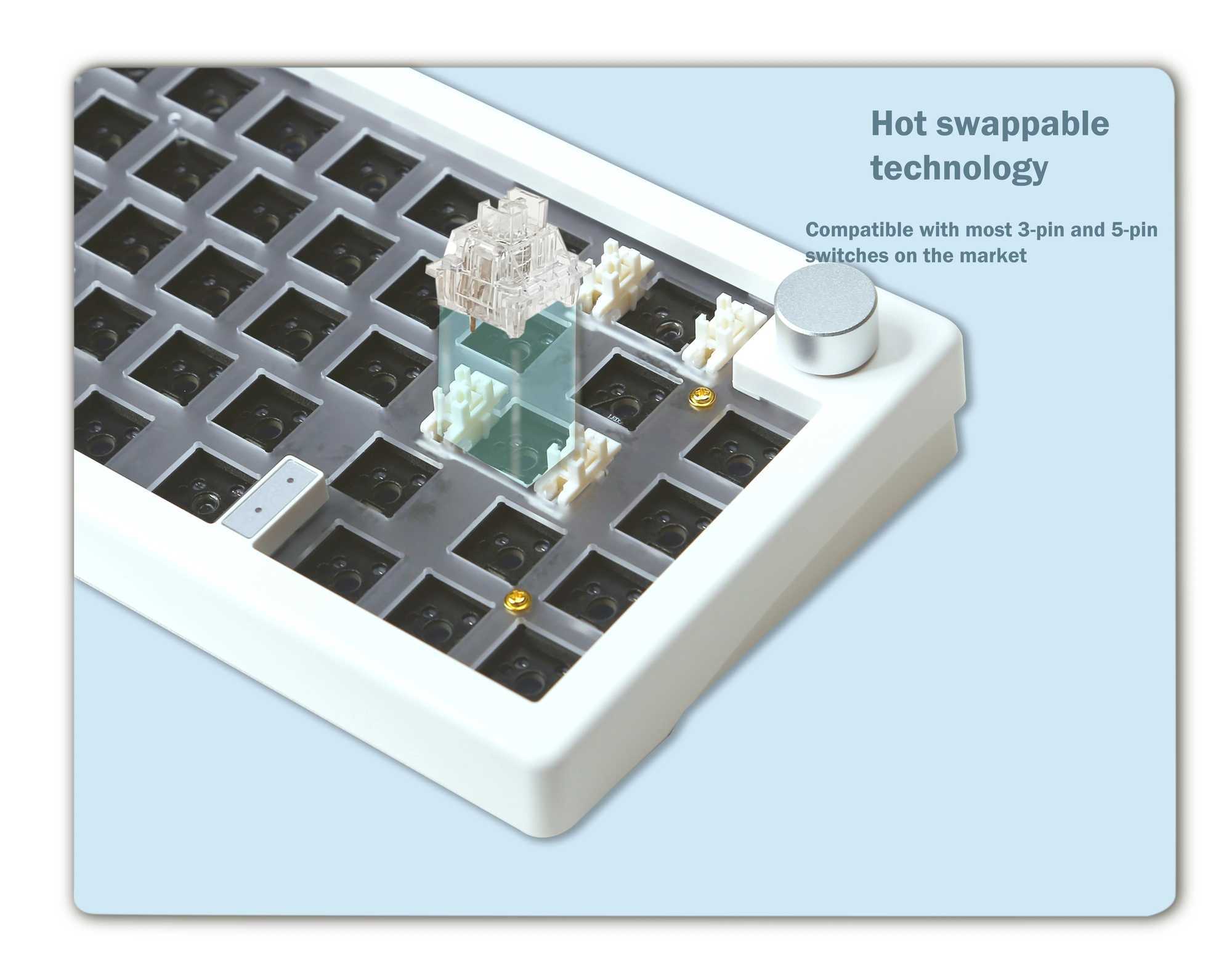 GMK67 Mechanical Keyboard Kit 5.0/2.4G Wireless/Wired Pad Installation Game Keyboard Custom Keyboard Kit Z250304
