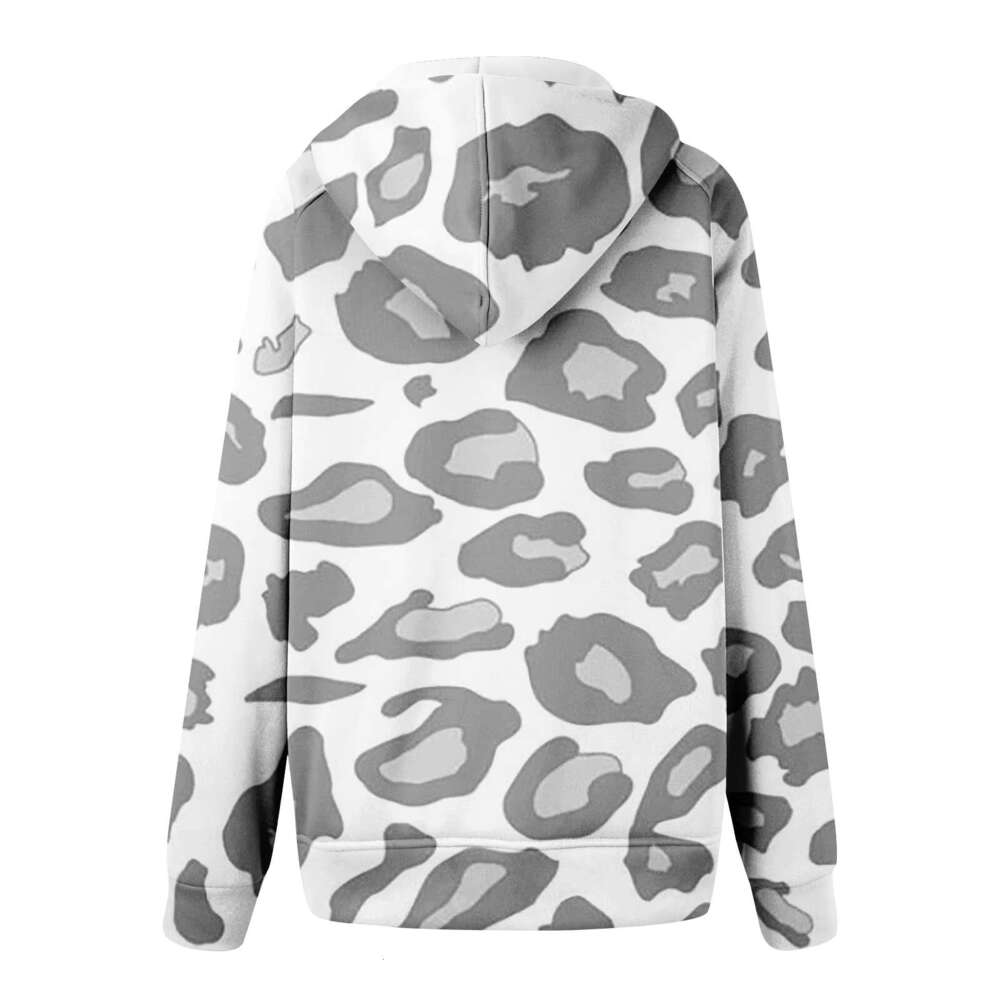 Custom Printing Hoodie Women's Sweatshirt Hooded Casual Zip-Up Boxy Fit Solid Printed Tops Autumn Pullover Hoodies Female-Mg266