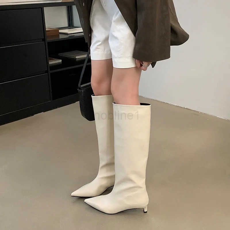 Eilyken Street Style Wen Knee-High Boots Fion Pointed Toe Thin Low H Casual Party Shoes Autumn Winter Long Booties Z250304
