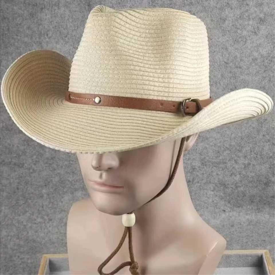 62cm large waisted cowboy hat summer sun hat foldable summer beach travel str hat large waisted mens hatXJ250304