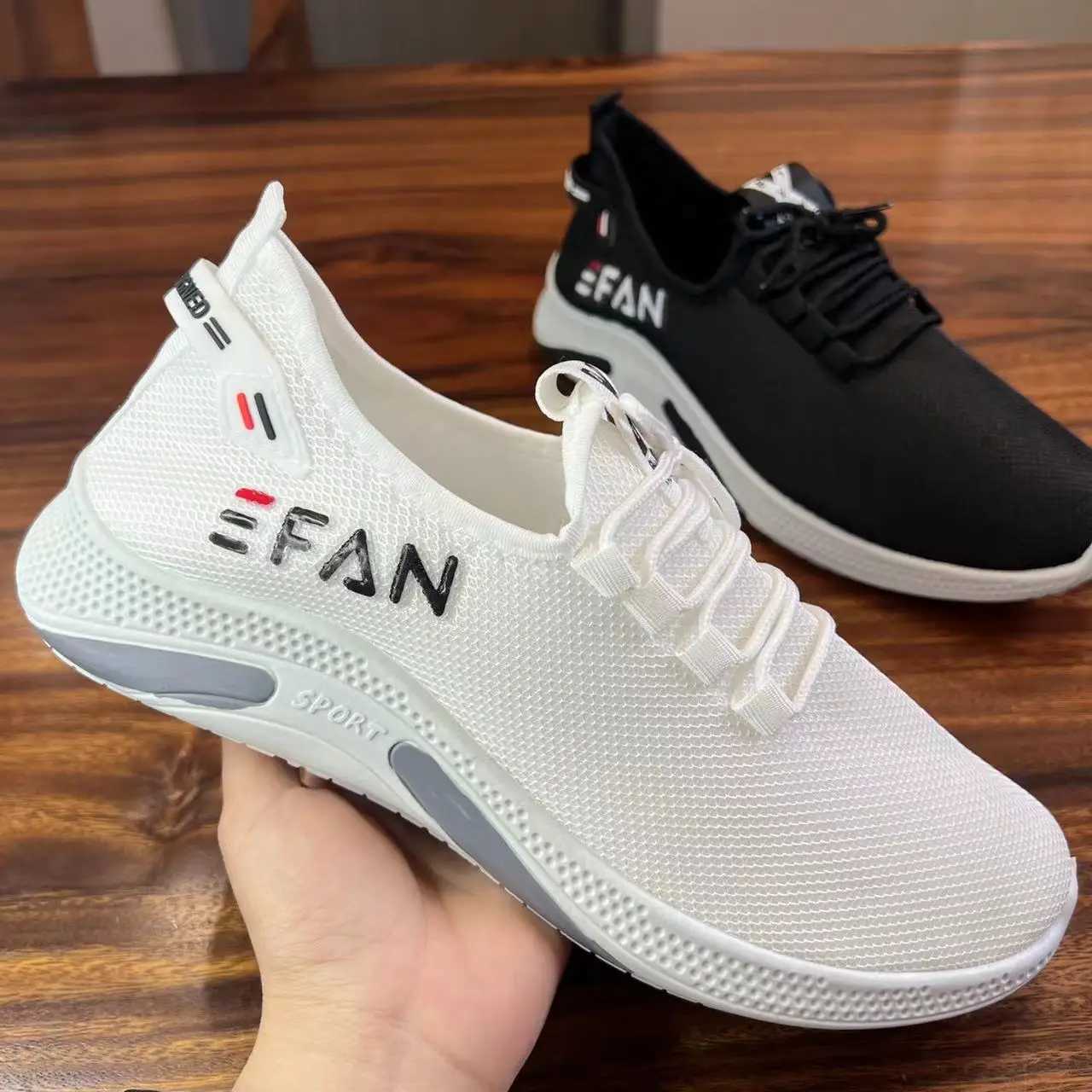 Spring White Casual Shoes Breathable Non-slip Walking Sneakers Men Shoes Outdoor 2024 Comfortable Fashion Lace Up Running ShoesC250304