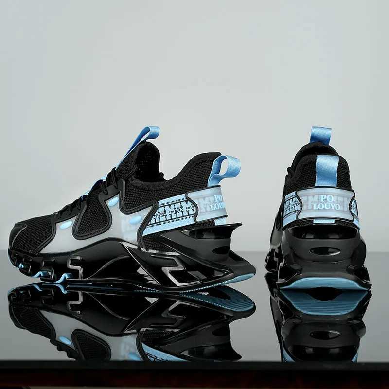 Hot Sales Trend Mens Blade Running Shoes Breathable Sneakers Jogging Shoes Fashion Antiskid Damping Sport Shoes Casual SneakersC250304