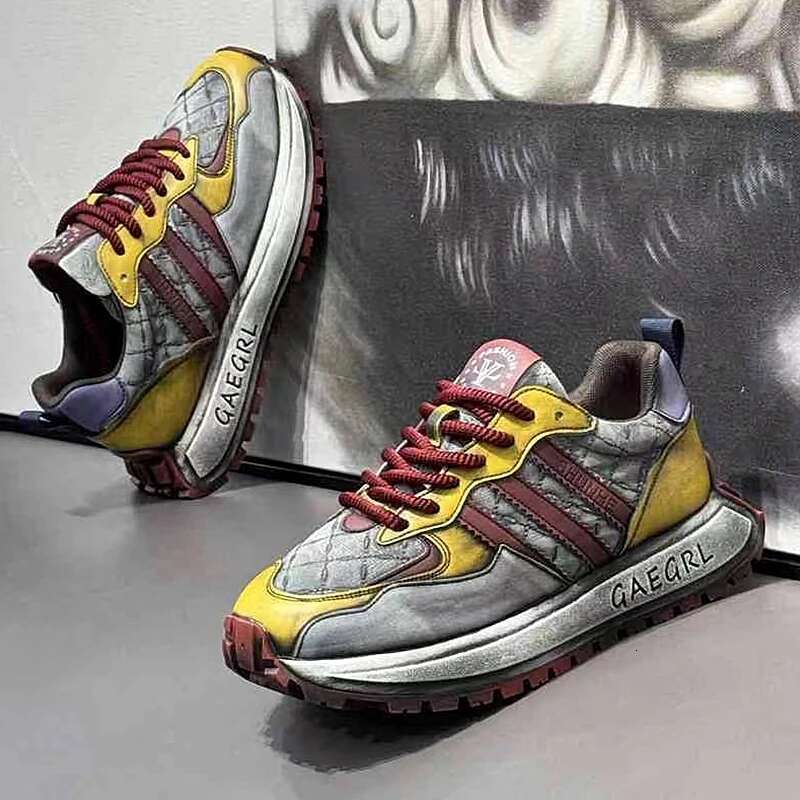 Retro Male Sneakers Original brand design casual sneaker Running shoes Korean Fashion Platform Lace up trainers atillas
