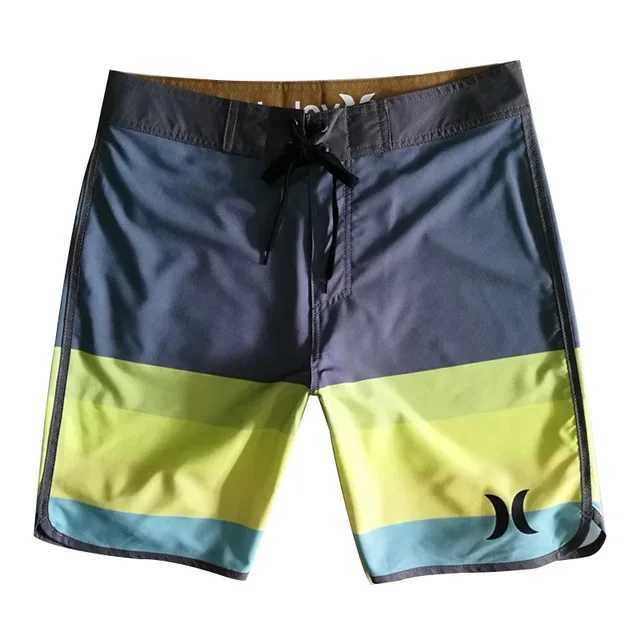 Elastic Quick Drying Fitness Training Muscle Men Beach Shorts Stripe Pattern Competition Surfing Printed Design Men M250304