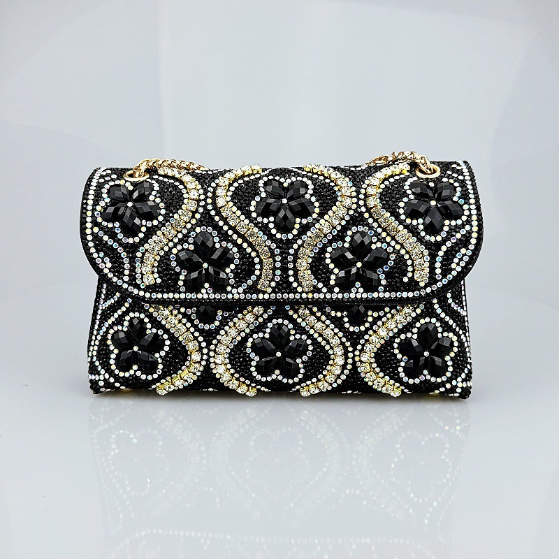 New fashion socialite rhinestone handmade bag, clothing alloy small fragrance style single shoulder crossbody dinner bag
