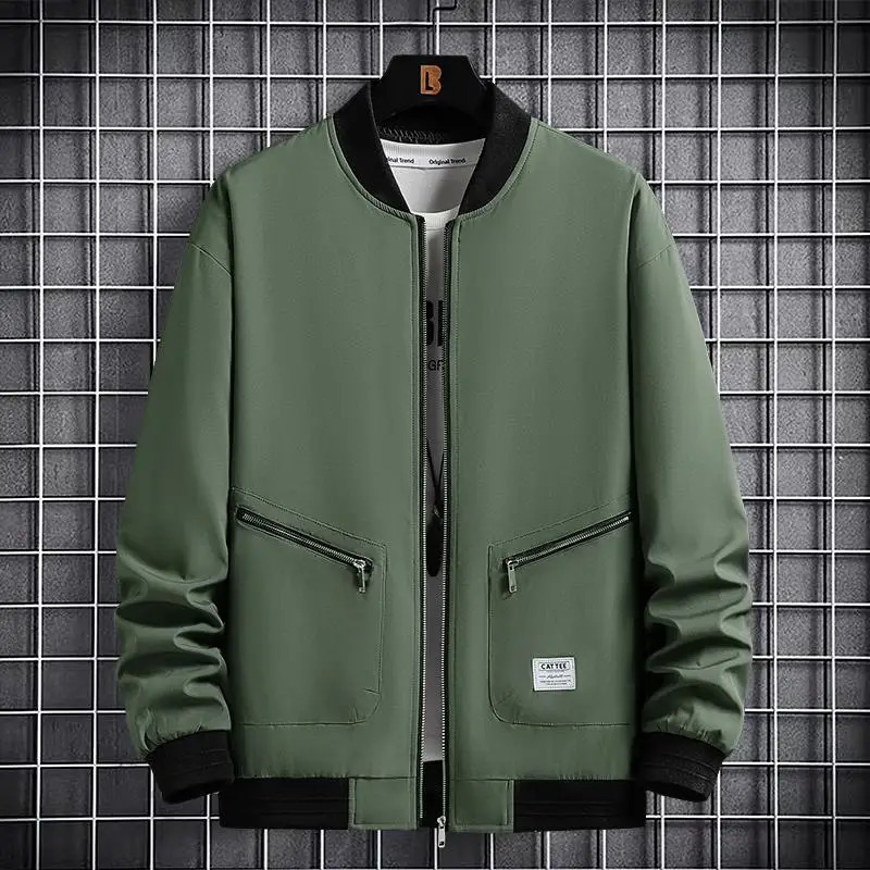 PLUS Size Men Jacket 7XL 8XL 9XL Bomber Jacket Zipper Coat Man Autumn WInter Outerwear Chaquetas Hombre Jaqueta De Masculino 250303