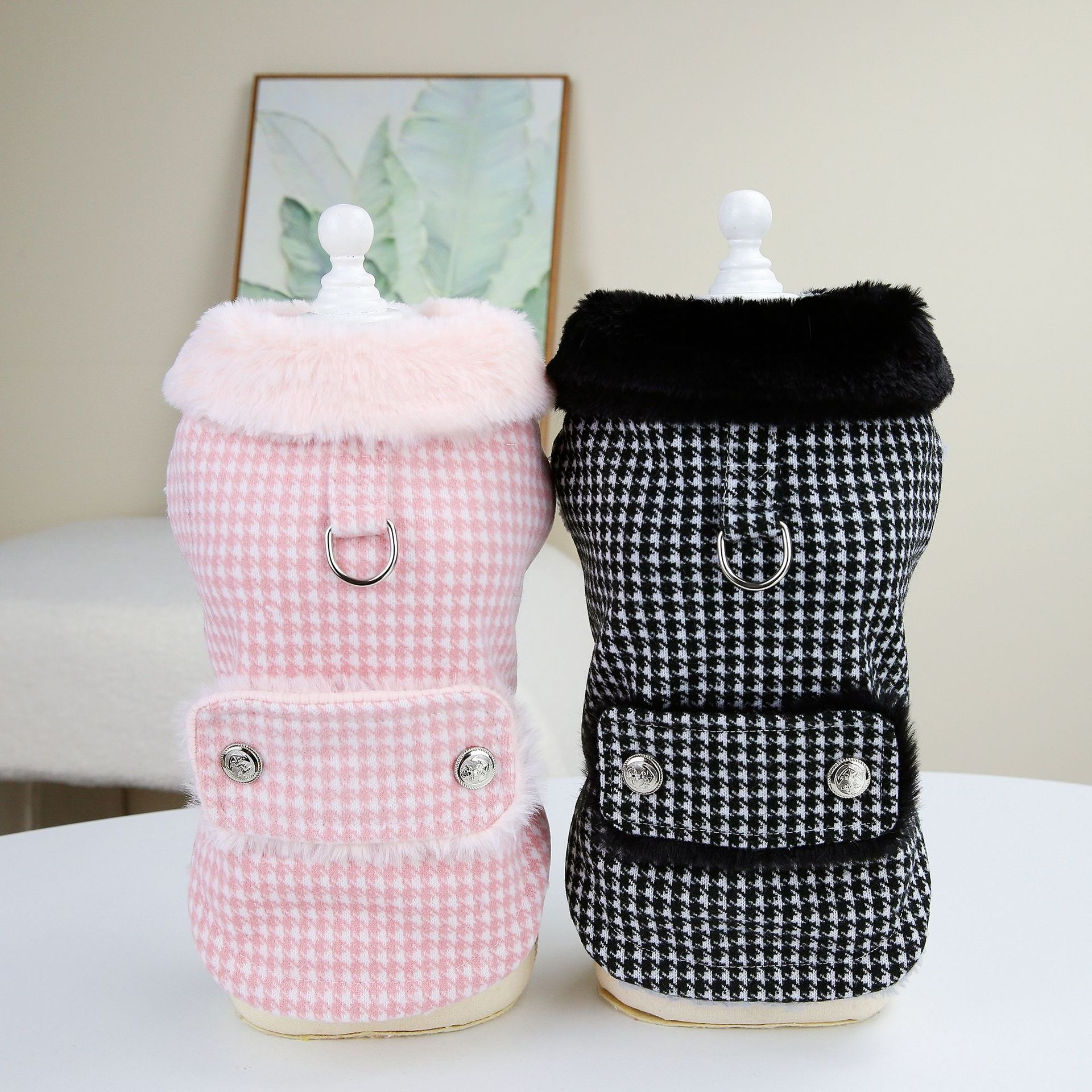 Luxury Winter Cat Coat with Buckle Warm Pet Clothes for Cats KItten Clothing Dog Coat Mascotas Costume