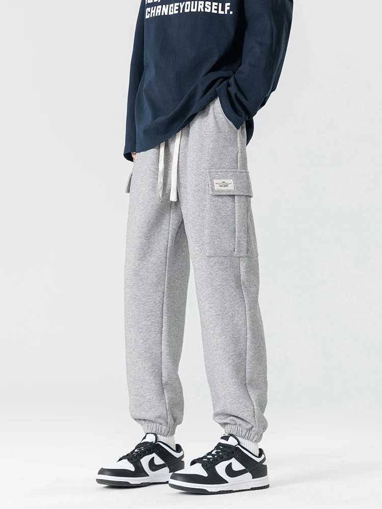 Plus Size Mens Jogger Sweatpants 8XL 7XL 6XL Streetwear Multi-Pockets Loose Knit Cargo Pants Home Casual Trousers MenXJ250303