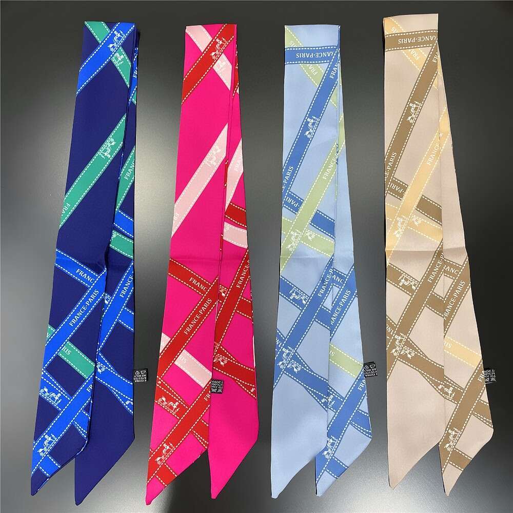 New Product Blue Printed Cartoon Anime Male Summer Simulation Hairband Silk Scarf Bag Ribbon