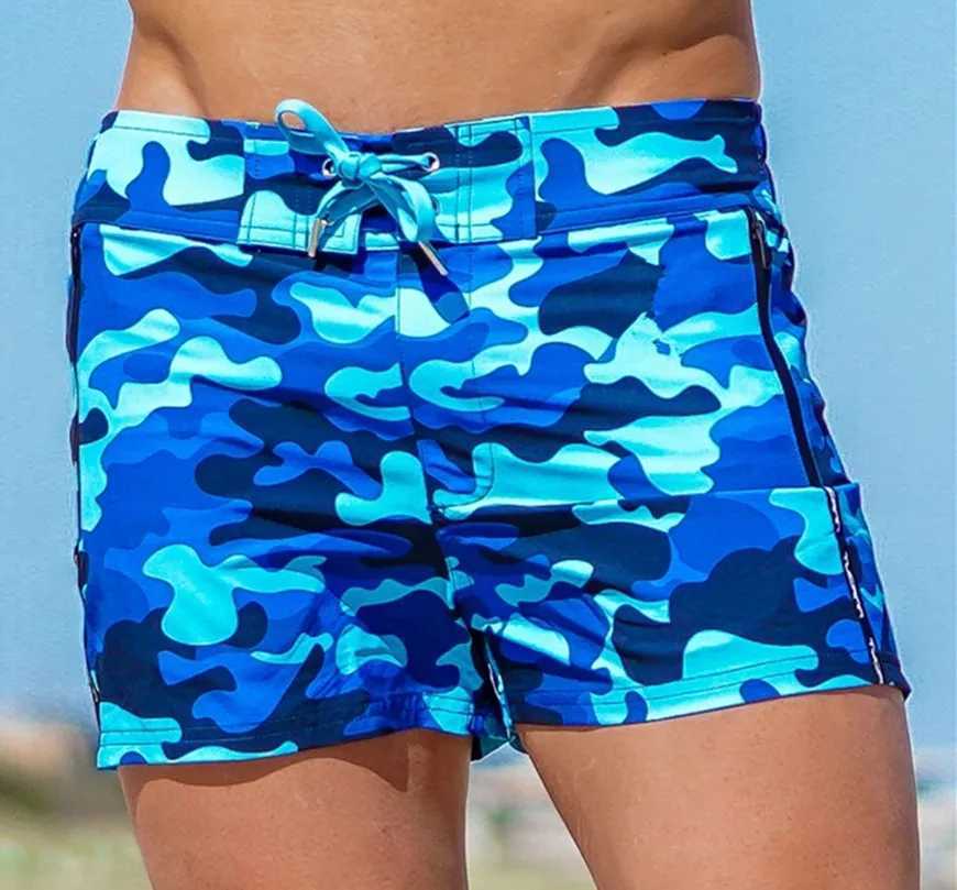 2023Mens Swim Trunks Quick Dry Beach Board Shorts Swimwear Beachwear with Pockets and Mesh Lining Summer Mens Swim ShortsT250304